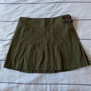NWT Ralph Lauren Dark Green Pleated Skirt